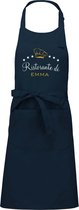 Cadeauschort - tekstschort - Keukenschort - BBQ schort - verjaardag - moederdag - Ristorante di - met voornaam - vrouwen - navy blauw