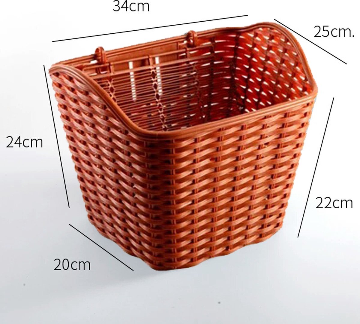 Hbs Fietsmand001 - Rieten Fietsmand - Universeel - Zwart
