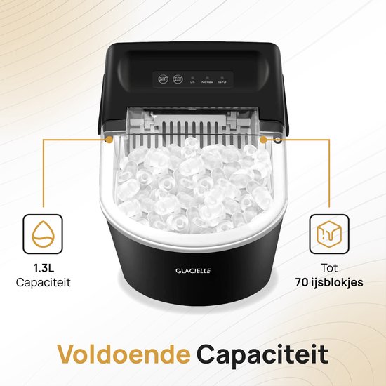 Silonn Bullet Ice Machine-werkblad, 9 dobbelstenen klaar in 6 minuten, 11 kg in 24 uur