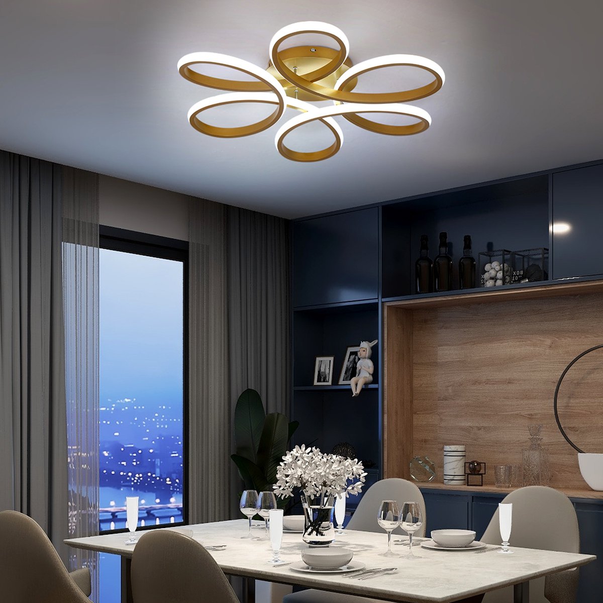 Plafonnier LED Dimmable Eclairage de Plafond à Changement de Couleur RGB  Rond Lampe de Plafond Moderne Luminaire Lustre Intelligent pour Chambre  Salon