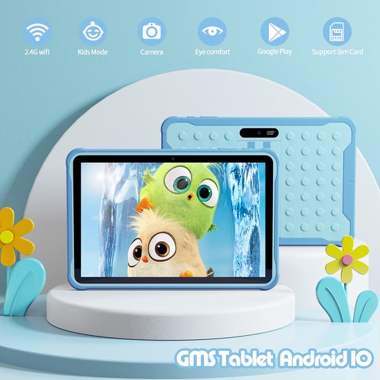 Pritom K10 - Tablette Enfant - Tablette Enfant à partir de 3 ans - Tablette  - Tablette Enfant 10 Pouces - 32 GB - Android 10 - Violet