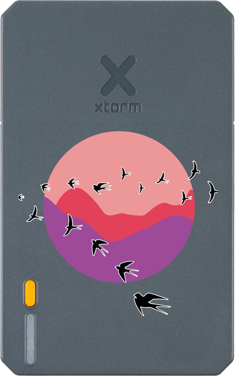 Xtorm Powerbank 10.000mAh Grijs - Design - Free Like a Bird - USB-C poort - Lichtgewicht / Reisformaat - Geschikt voor iPhone en Samsung