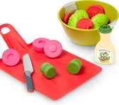 Joseph Joseph Salad | Speelgoed saladebereidingsset voor kinderen van 3 jaar en ouder | Met Chop2Pot-snijmat en saladedressing met geluidseffecten!