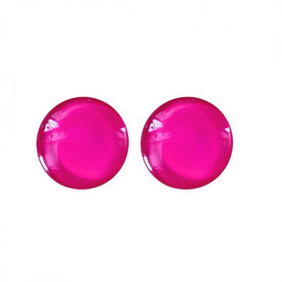 Clip oorbellen -zuurstok roze -2 cm-geen gaatje- Charme Bijoux