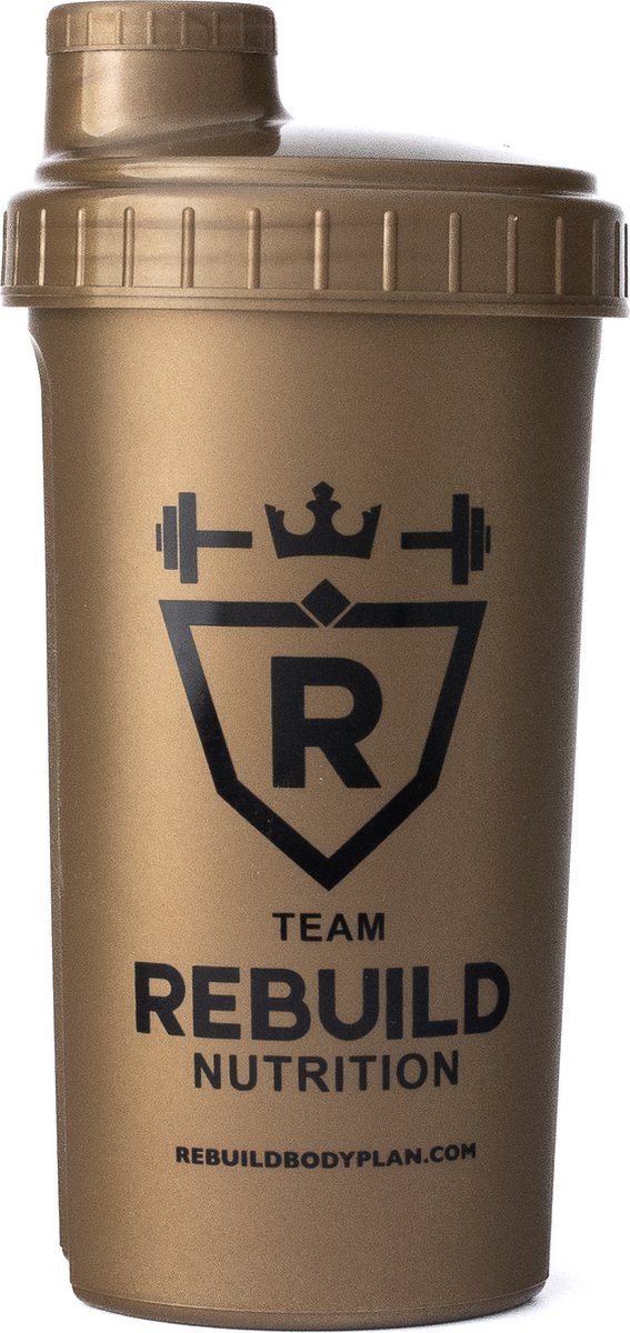 Goedkoopste Rebuild Nutrition Shakebeker 700 ml - Drinkbeker - Goud