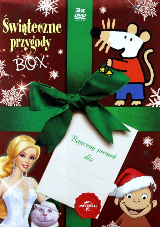 Dziecięcy box świąteczny: Barbie w opowieści wigilijnej / Mysia i gwiazdka / Ciekawski George Małpiszon i Święta BOX [3DVD]