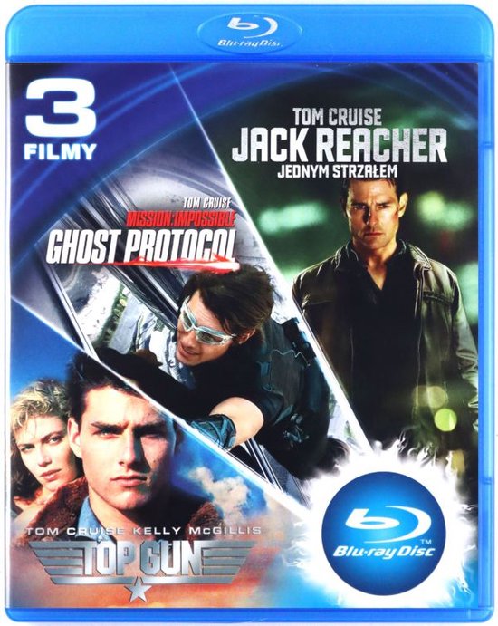 Top Gun / Mission Impossible 4 – Ghost Protocol / Jack Reacher [BOX] [3Blu-Ray]