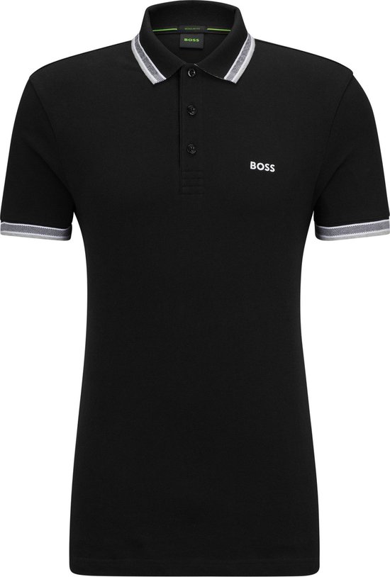 BOSS - Paddy Polo Zwart - Regular-fit - Heren Poloshirt Maat XL