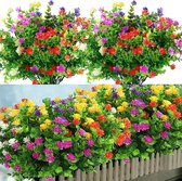 12 bundels kunstheesters nepbloemen UV-kunstplanten buiten nepplanten - voor huistuin