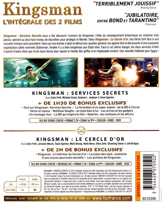 Kingsman: The Secret Service / Kingsman: The Golden Circle [2xBlu-Ray] - 