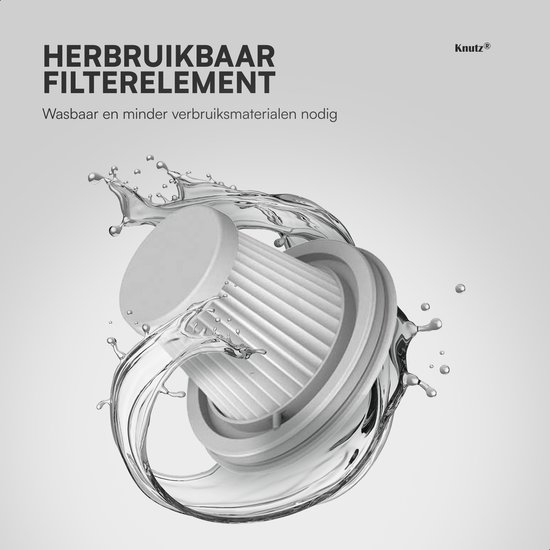 Knutz®-Kruimeldief -Handstofzuiger -Snoerloos - Auto stofzuiger draadloos - Kruimelzuiger - Kruimelzuiger draadloos - Met steel & 100% Draadloos