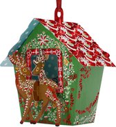 3D Baubles (Kerstbal Wenskaart met envelop) - Reindeer Stable (Rendier)