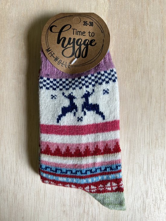 1 Paar Hygge warme sokken met 37% wol  -maat 35-38