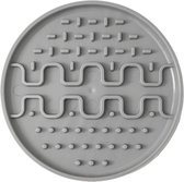 FIBOO - Lollipop Mini Tapis à Lécher - ECO - Slowfeeder - Pour petits chiens ou chats - Grijs - 13x13 cm