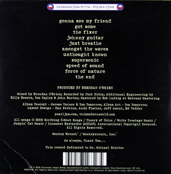 Pearl Jam Backspacer (PL) [CD], Pearl Jam Muziek bol