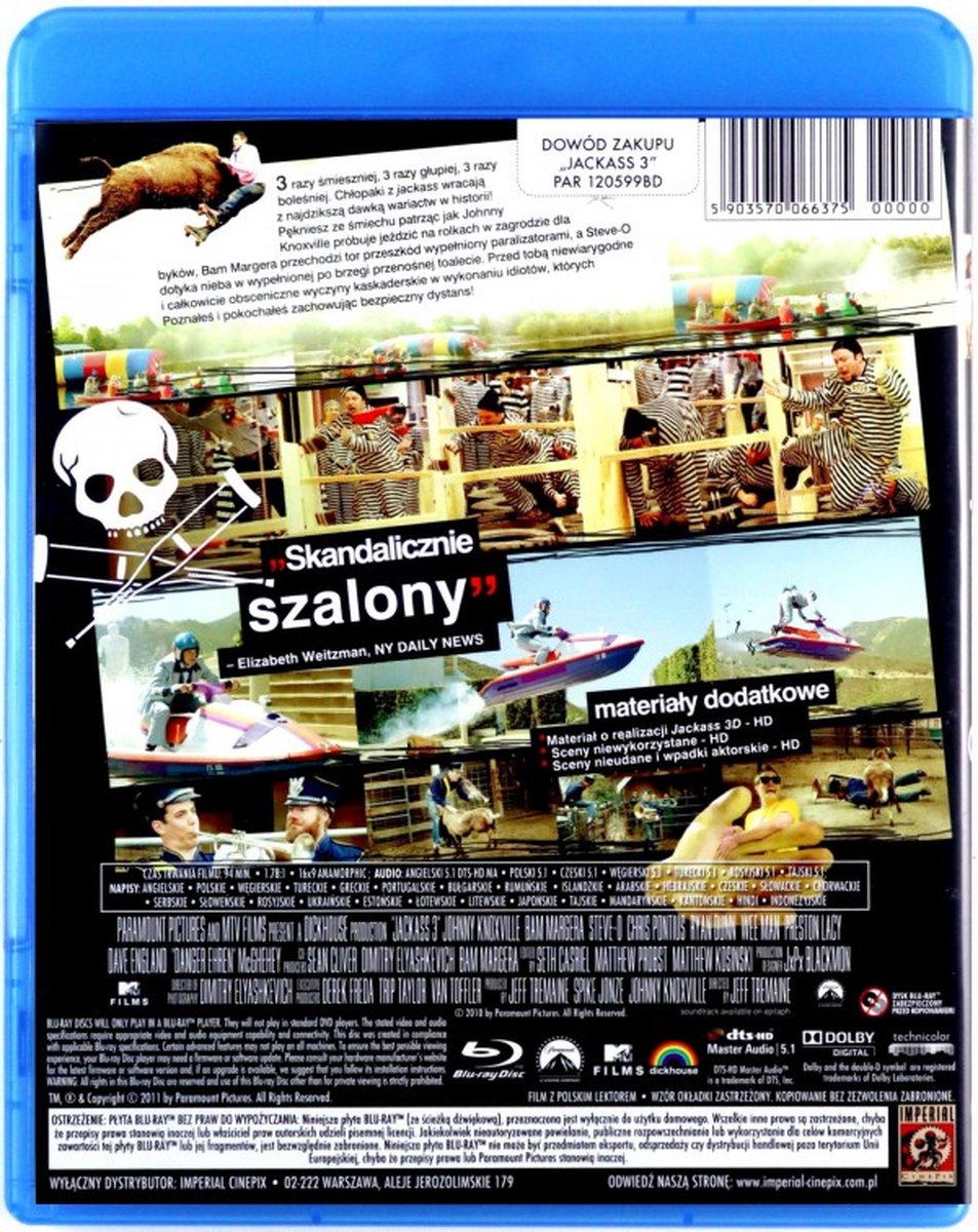 Jackass 3 [Blu-Ray] (Blu-ray), Eric Koston | Dvds | bol
