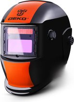 DEKO® Masque de soudage Automatique - Cagoule de soudage Batterie + Énergie Solaire - Écran de soudage 5000 heures - DIN 16