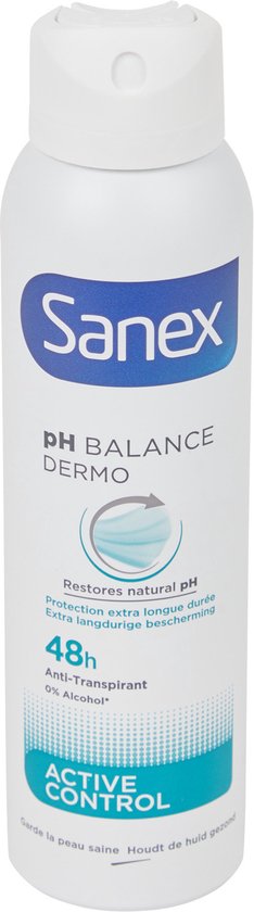 Déodorant Spray PH Balance Contrôle Dermo Active 48h - 150 ml, Sanex | bol
