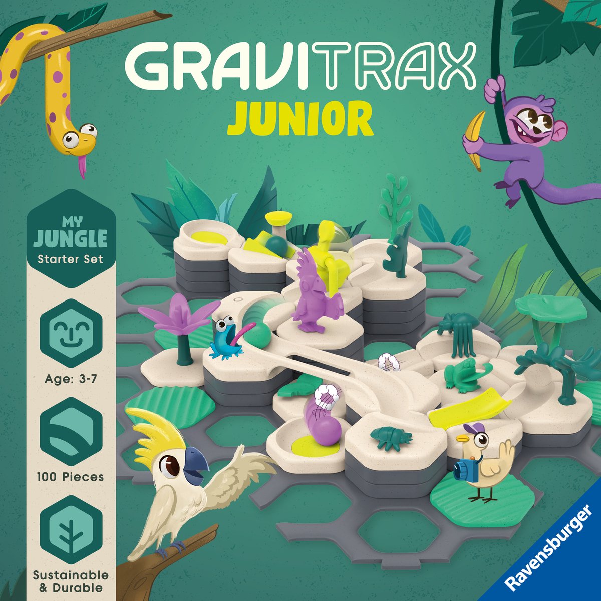 GraviTrax Junior Starter - Set L Jungle - Knikkerbaan - Starterset