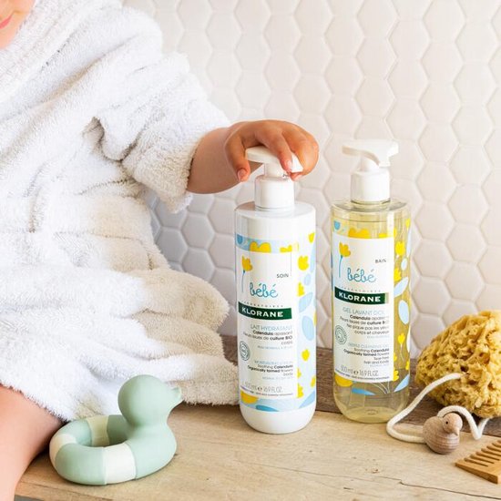 Klorane - Gentle Cleansing Gel Bébé - 500ml - Pompfles van Klorane — afbeelding 2