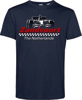 T-shirt Car Zandvoort The Netherlands | Formule 1 fan | Max Verstappen / Red Bull racing supporter | Navy | maat XL