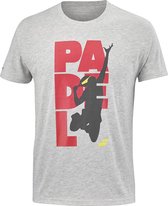 Babolat TEAM padel unisex shirt - grijs/zwart/rood - maat XL