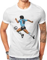 T-shirt Diego Maradona met print aan voorzijde maat Medium