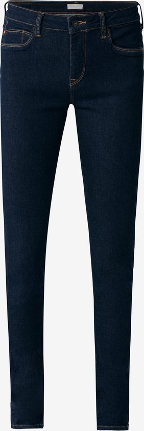 JENNA Mid Waist/ Slim Leg Jeans Dames - Donker Rinsed - Maat 29/32