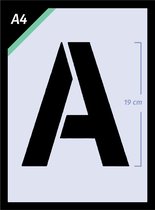 QBIX Modèles de lettres Groot format A4 - alphabet complet - Hauteur de lettre de 19 cm