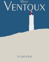 Poster - Monument Studio Mont Ventoux - 40 X 30 Cm - Blauw