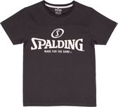 Spalding Essential Logo T-Shirt Kinderen - Zwart | Maat: 152