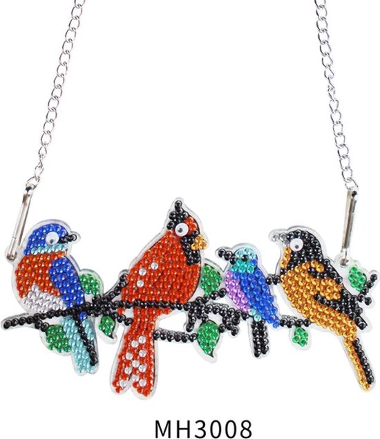 Diamond Painting Hangend Ornament 2 vogeltjes op tak (15cm) - Shop nu Diamond Painting Hangend Ornament 2 vogeltjes op tak (15cm) - Shop nu
