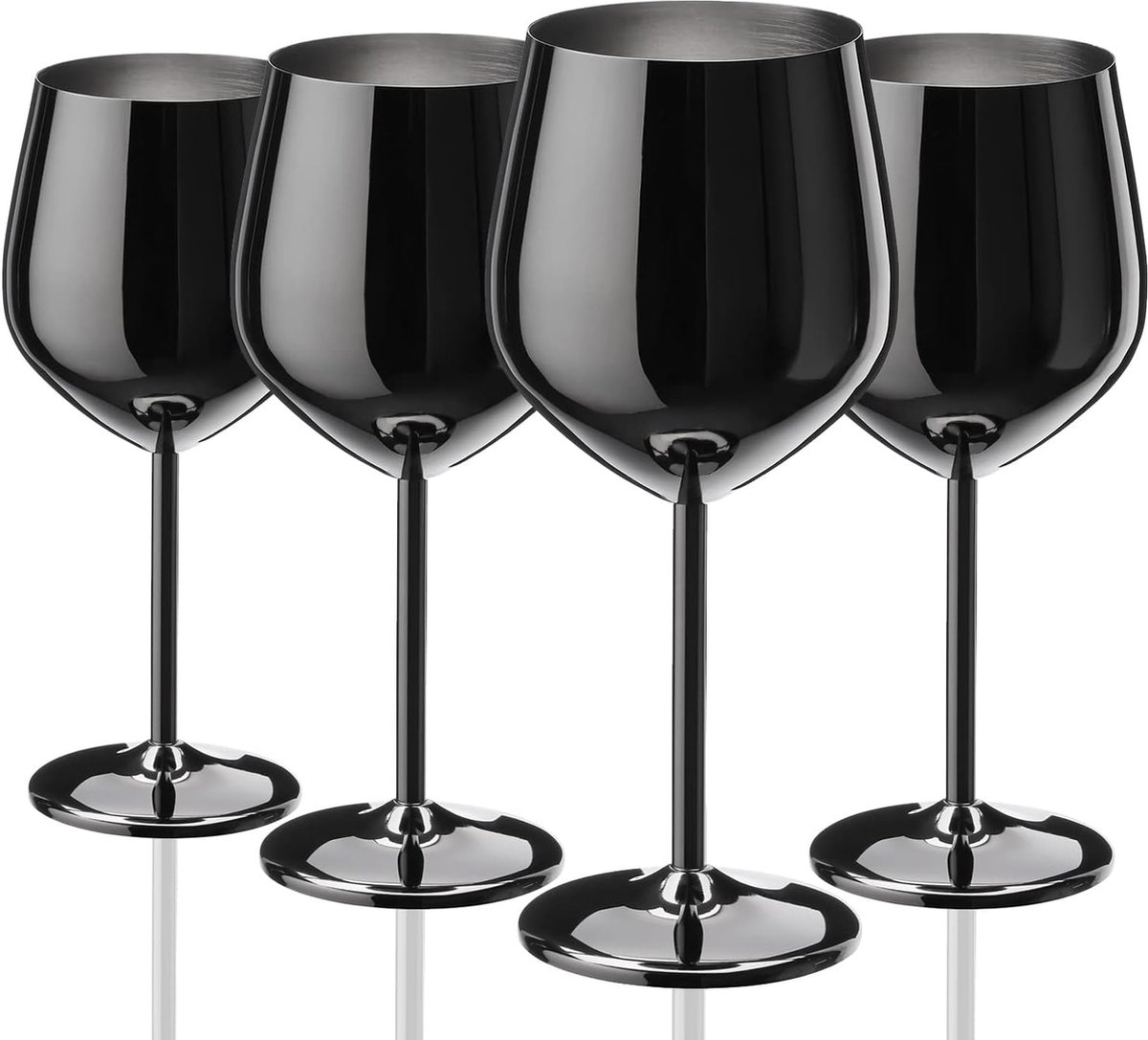 Verre à vin - noir, 200ml 8pcs