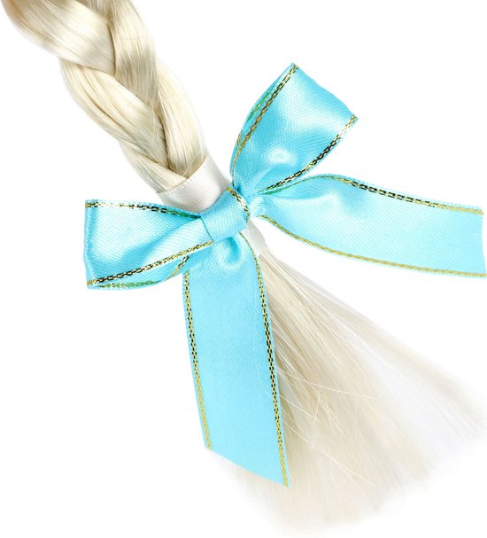 diadème de princesse de glace avec longue tresse et cristal de glace