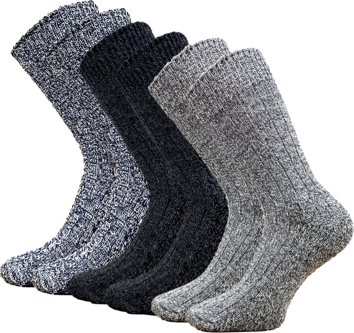 Chaussettes Norvégiennes Mil-Tec En Laine - Gris Moucheté - Taille 39-46 - Neuf Avec étiquettes