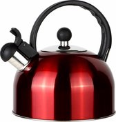 Waterkoker theeketel 2,5 liter gemaakt van hoogwaardig roestvrij staal inductieketel theemaker met fluitend geluid, geschikt voor alle soorten fornuizen, klassieke fluitketel