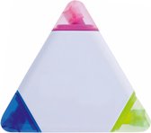 Driehoek markeerders met 3 kleuren - Driehoek highlighters blauw - roze - geel