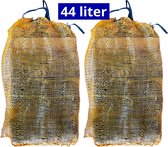 Gemengd haardhout 44dm³ (2 x 22dm³) - Gedroogd brandhout in netzak