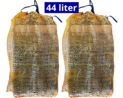 Gemengd haardhout 44dm³ (2 x 22dm³) - Gedroogd brandhout in netzak