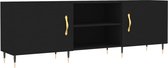 vidaXL - Tv-meubel - 150x30x50 - cm - bewerkt - hout - zwart