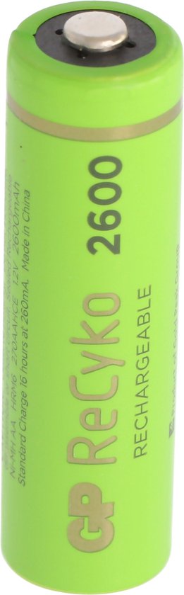 GP Batteries 270AAHCE-2WB2, Batterie rechargeable, AA, Hybrides nickel-métal (NiMH), 1,2 V, 2 pièce(s), 2600 mAh