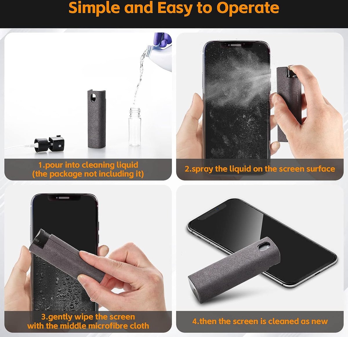 Kit de nettoyage 3en1 pour Écran de Smartphones et tablettes