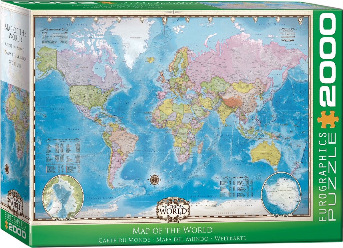 Map of the World Puzzel (2000 stukjes)