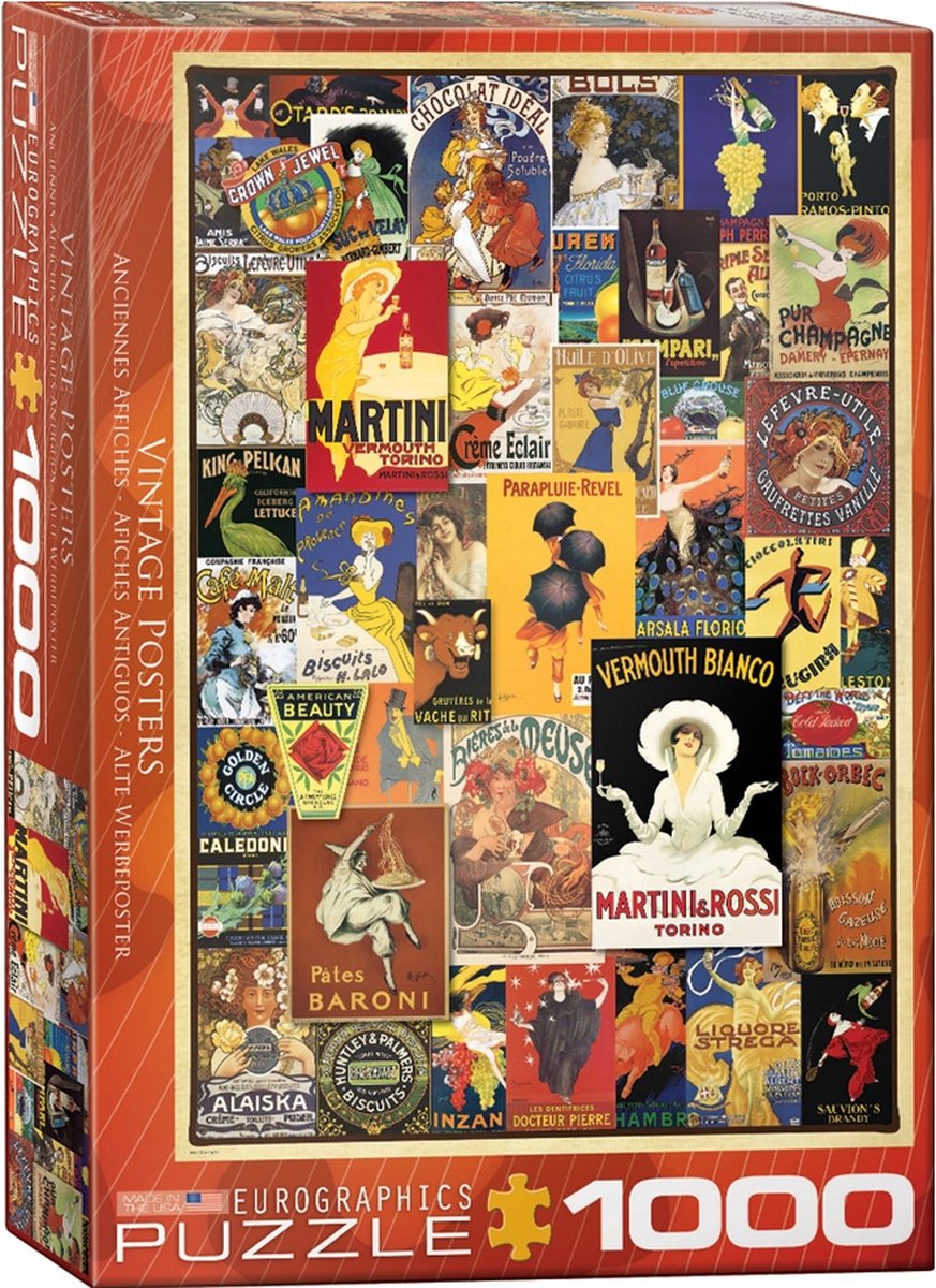 Vintage Posters Puzzel (1000 stukjes)