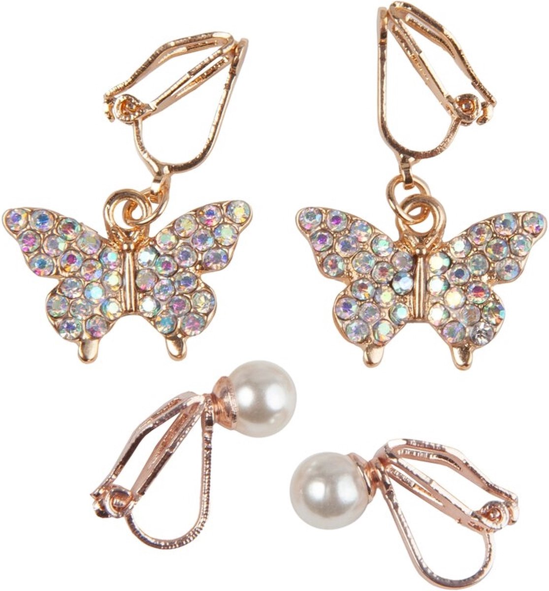 Great Pretenders Boutique Butterfly Clip On Earrings, 2 Sets