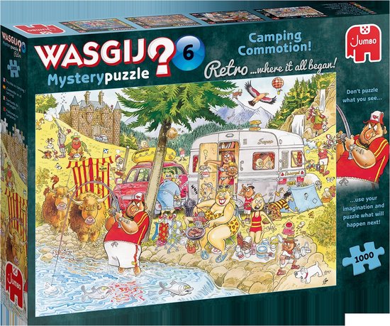 Wasgij Retro Mystery 6 Onrust Op De Camping! puzzel - 1000 stukjes | bol.com