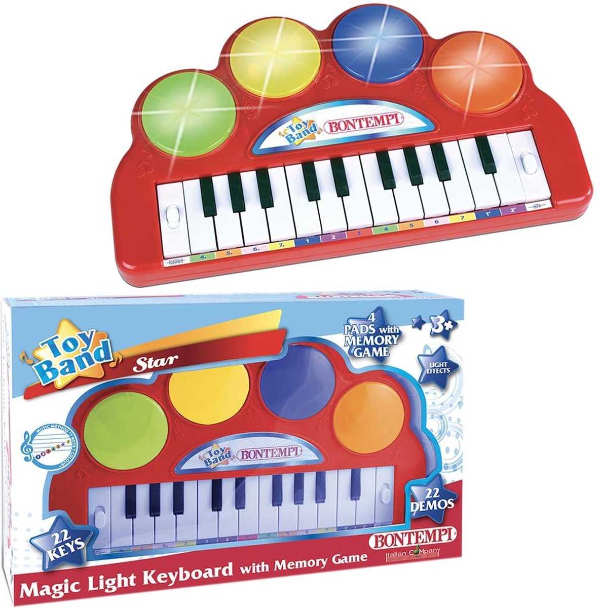 Bontempi Speelgoedkeyboard Toy Band elektronisch met 22 toetsen