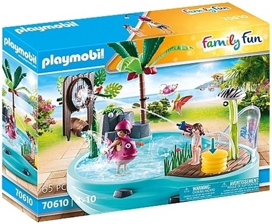 PLAYMOBIL Family Fun zwembad met watersplash - 70610 | bol