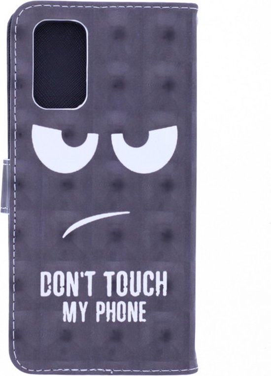 Bibliothèque LuxeBass avec impression adaptée pour Oppo Find X3 Neo - Don't Touch My Phone 3D - bibliothèque - couverture de livre - étui de livre - couverture de livre