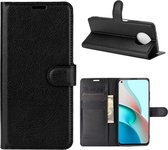 LuxeBass Hoesje geschikt voor Xiaomi Redmi Note 9T - Boekhoesje met kaartvakken - Zwart gsm hoesje - telefoonhoes - telefoonhoesjes